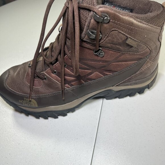 The North Face Mens Winter Mid Waterproof Brown Hiking Boots Heat Seeker Size 11 main image 9